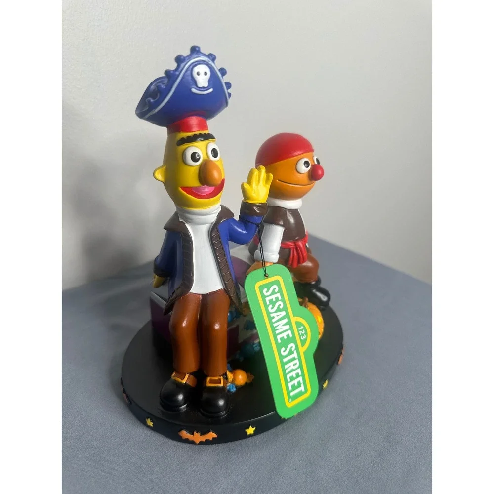 Sesame Street Bert and Ernie Pirate Halloween Figure Treasure Chest Decoration